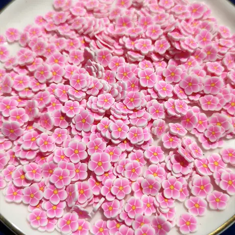 20 gr/beutel 5/10mm Weiche Ton Scheibe Blume Polymer Clay Bunte für DIY Handwerk Winzige Kunststoff Schlamm Partikel Kawaii Miniatur Dekor