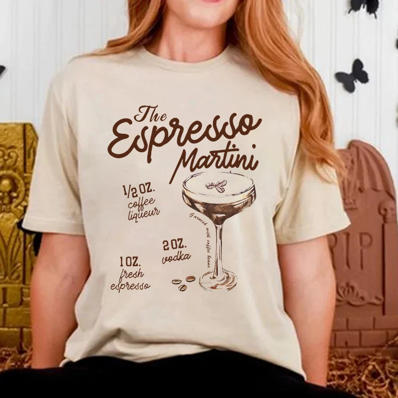 Retro Alcohol Drink Tshirts Espresso Martini Recipe Women Vintage T-Shirts Cute Loose Cocktail Lover T Shirt Unisex Clothes Gift
Retro Alcohol Drink Tshirts Espresso Martini Recipe Women Vintage T-Shirts Cute Loose Cocktail Lover T Shirt Unisex Clothes Gift