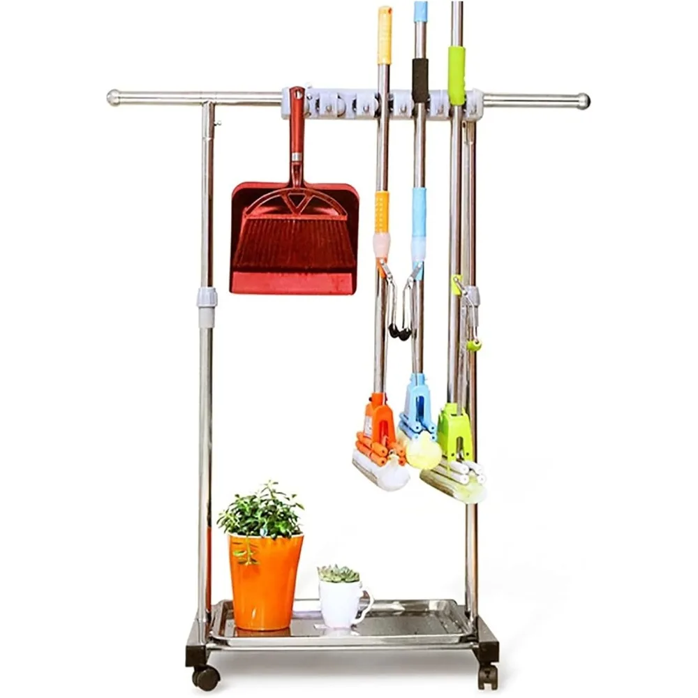 Adjustable Mop and Broom Stand - Portable Floor Cleaning Storage Rack for Wet Mops, Suitable for Educational Institutions, Indus
Adjustable Mop and Broom Stand - Portable Floor Cleaning Storage Rack for Wet Mops, Suitable for Educational Institutions, Indus