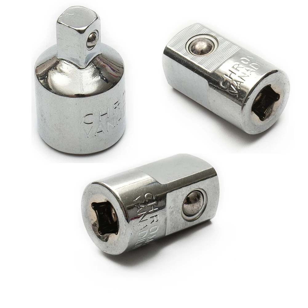 3PCS Adapter Set for Drive Sockets Made of Chrome Vanadium Steel Fits 1/4 to 1/2 3/8 to 1/2 and 3/8 to 1/4 Inches
3PCS Adapter Set for Drive Sockets Made of Chrome Vanadium Steel Fits 1/4 to 1/2 3/8 to 1/2 and 3/8 to 1/4 Inches
