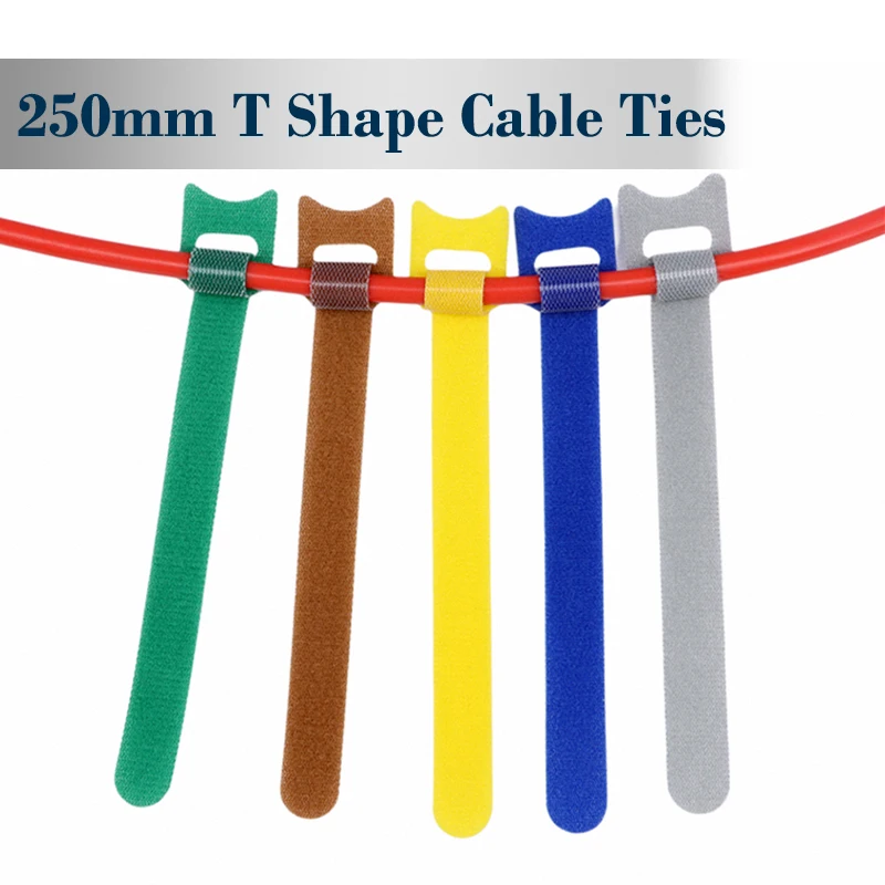 Length 250mm T Shape Cable Ties Plastics Reusable Cable tie Nylon Hook Loop Wrap Zip Bundle Ties T-type Cable Tie 10/50/100Pcs
Length 250mm T Shape Cable Ties Plastics Reusable Cable tie Nylon Hook Loop Wrap Zip Bundle Ties T-type Cable Tie 10/50/100Pcs
