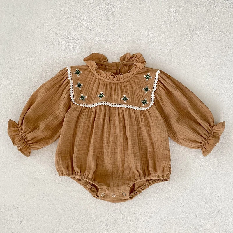 Toddler Baby Girl Romper Long Sleeved Cotton Flower Embroidery Newborn Baby Girl Jumpsuit Autumn Spring 0-24M Children Clothes
Toddler Baby Girl Romper Long Sleeved Cotton Flower Embroidery Newborn Baby Girl Jumpsuit Autumn Spring 0-24M Children Clothes