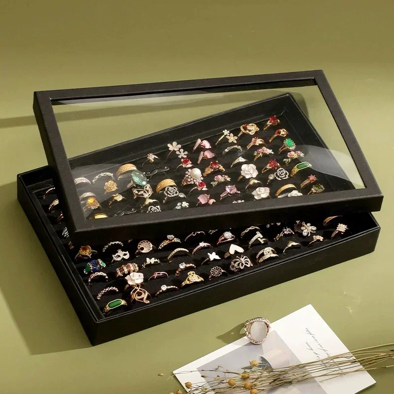 100 Hole Ring Box, Counter Jewelry Display Box, Dust-proof Transparent Tape Cover. New Year's Gifts, Employee Benefits
100 Hole Ring Box, Counter Jewelry Display Box, Dust-proof Transparent Tape Cover. New Year's Gifts, Employee Benefits