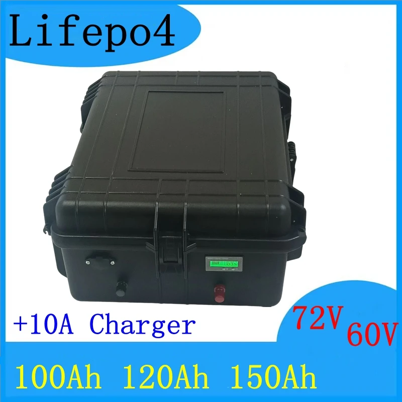 LiFePO4 60V 72V 100Ah 120Ah 130Ah 150Ah Waterproof Lithium Battery for 6KW 7KW Tricycle Motorcycle EV RV Sightseeing Vehicle
LiFePO4 60V 72V 100Ah 120Ah 130Ah 150Ah Waterproof Lithium Battery for 6KW 7KW Tricycle Motorcycle EV RV Sightseeing Vehicle