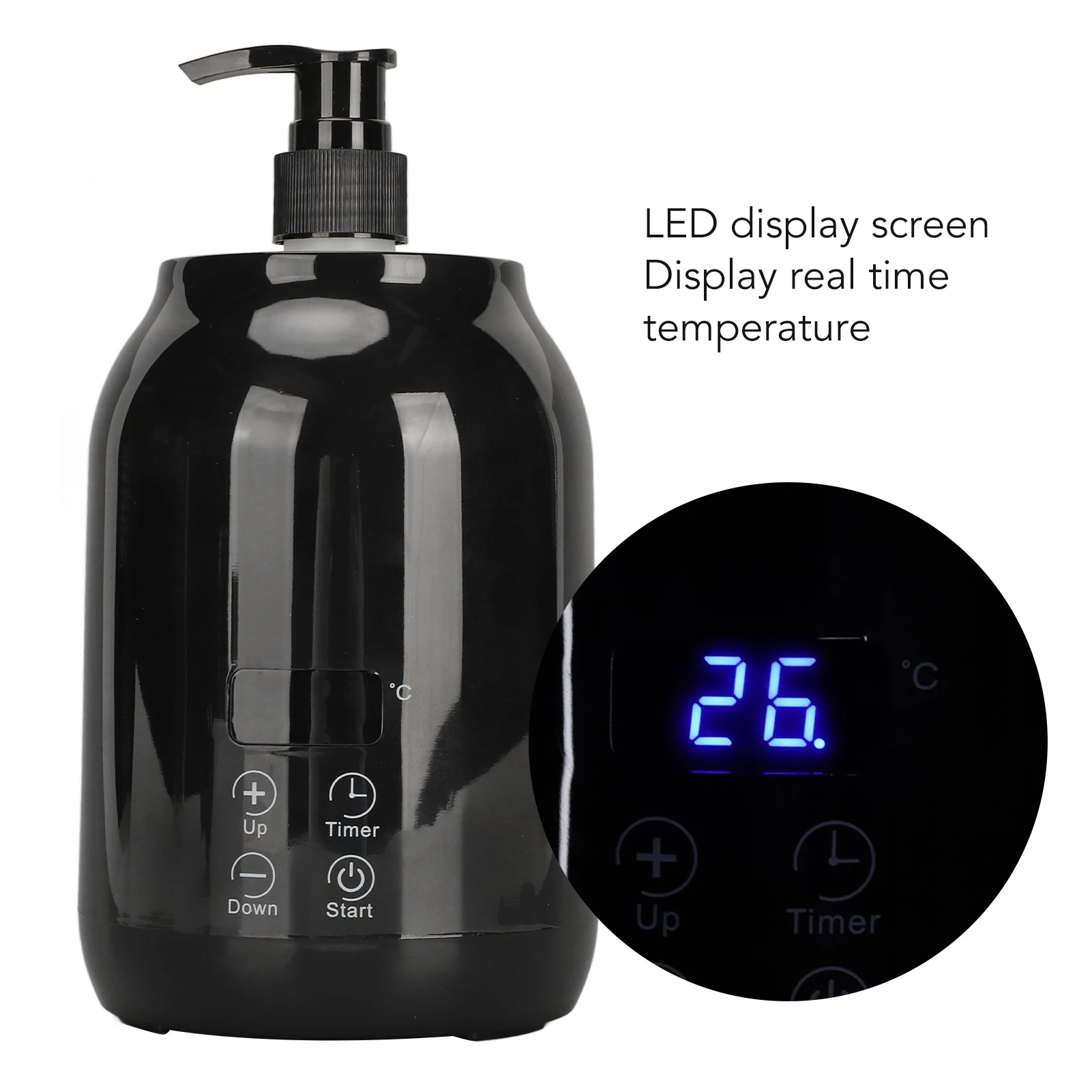 Essential Oil Heater LED Display Temperature Adjust Single Massage Oil Bottle Warmer Heater
Essential Oil Heater LED Display Temperature Adjust Single Massage Oil Bottle Warmer Heater