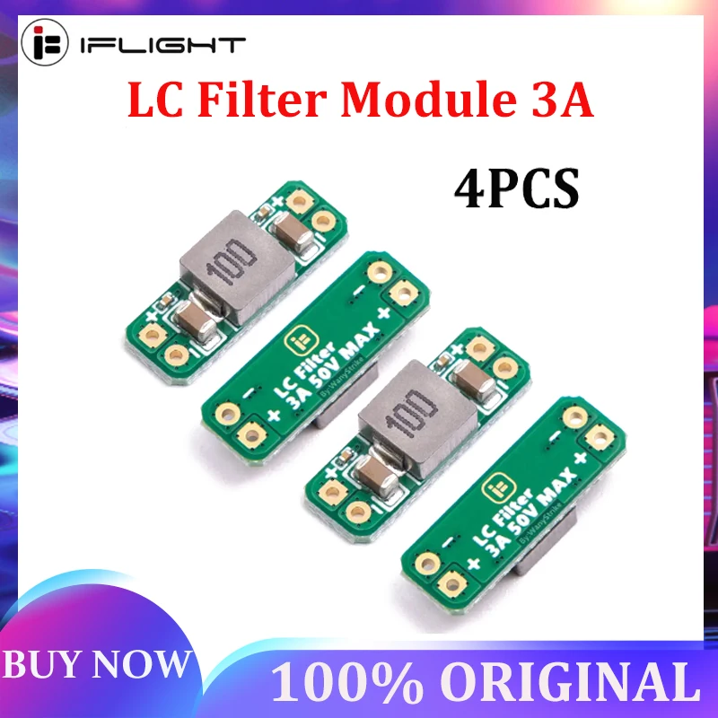 4PCS IFlight LC Filter Module 3A 5-30V Built-in Reverse Polarity Protection for RC FPV Freestyle Drone
4PCS IFlight LC Filter Module 3A 5-30V Built-in Reverse Polarity Protection for RC FPV Freestyle Drone