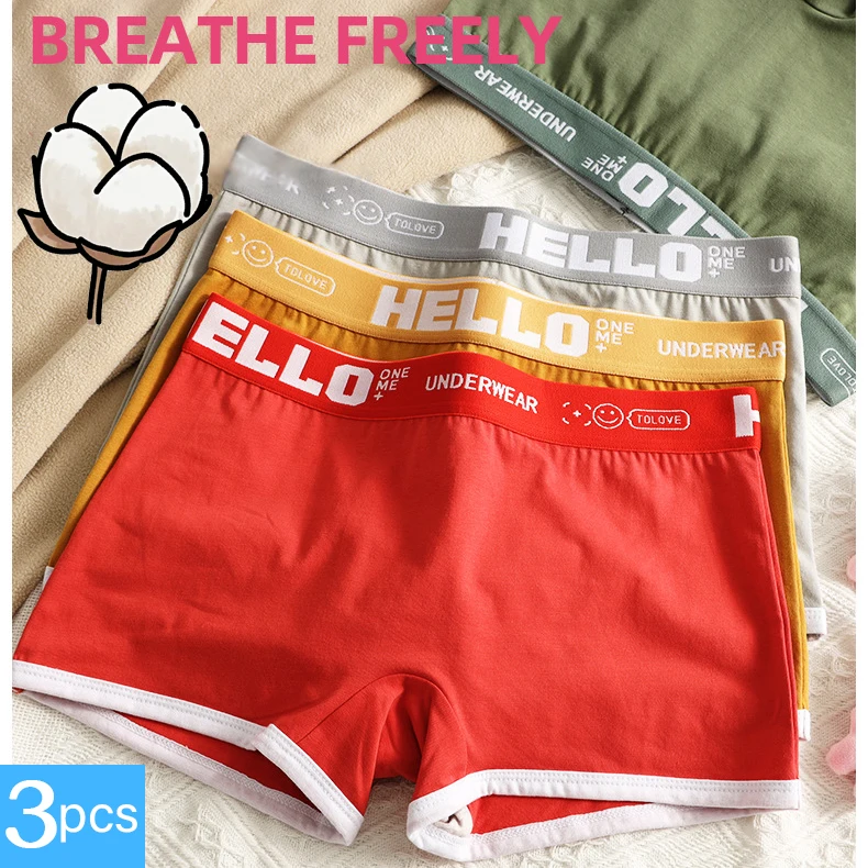 3pcs Set Womens Cotton Boyshorts 45-80kg Boxer Shorts Comfortable Underwear for Women Girl Student Breathable Soft Sexy Panties
3pcs Set Womens Cotton Boyshorts 45-80kg Boxer Shorts Comfortable Underwear for Women Girl Student Breathable Soft Sexy Panties