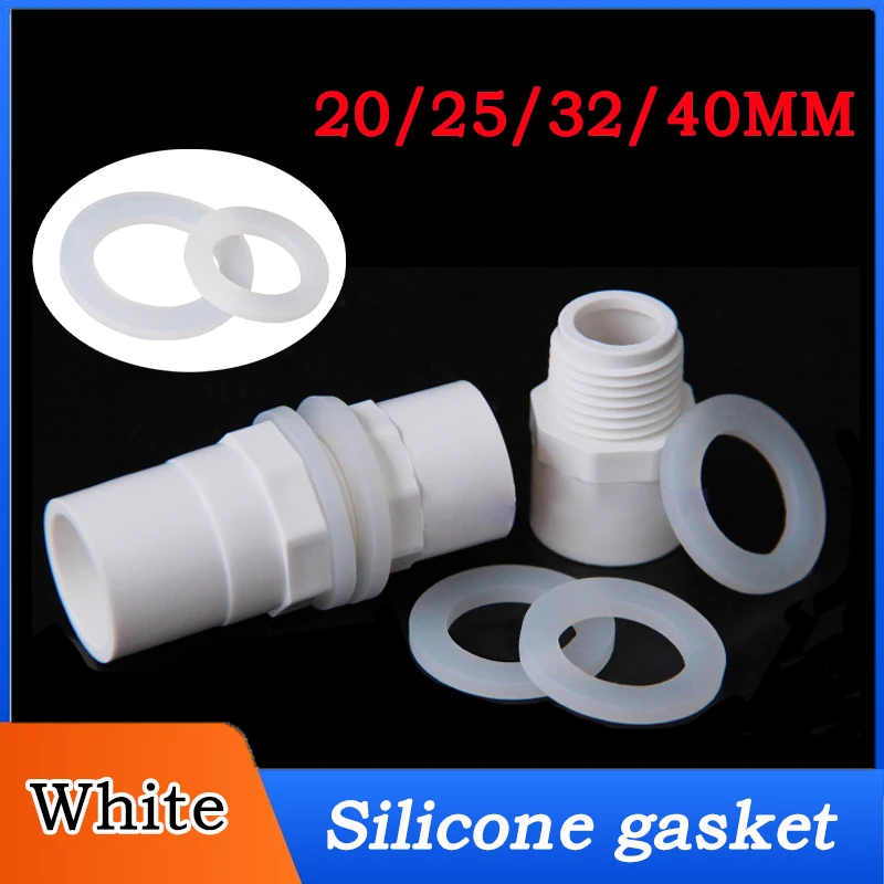 20/25/32/40MMWhite Silicone O-Ring Flat Gasket Water Pipe Fitting Seal Washers Heat Resistant High Temperature Resistant 1~100pc
20/25/32/40MMWhite Silicone O-Ring Flat Gasket Water Pipe Fitting Seal Washers Heat Resistant High Temperature Resistant 1~100pc