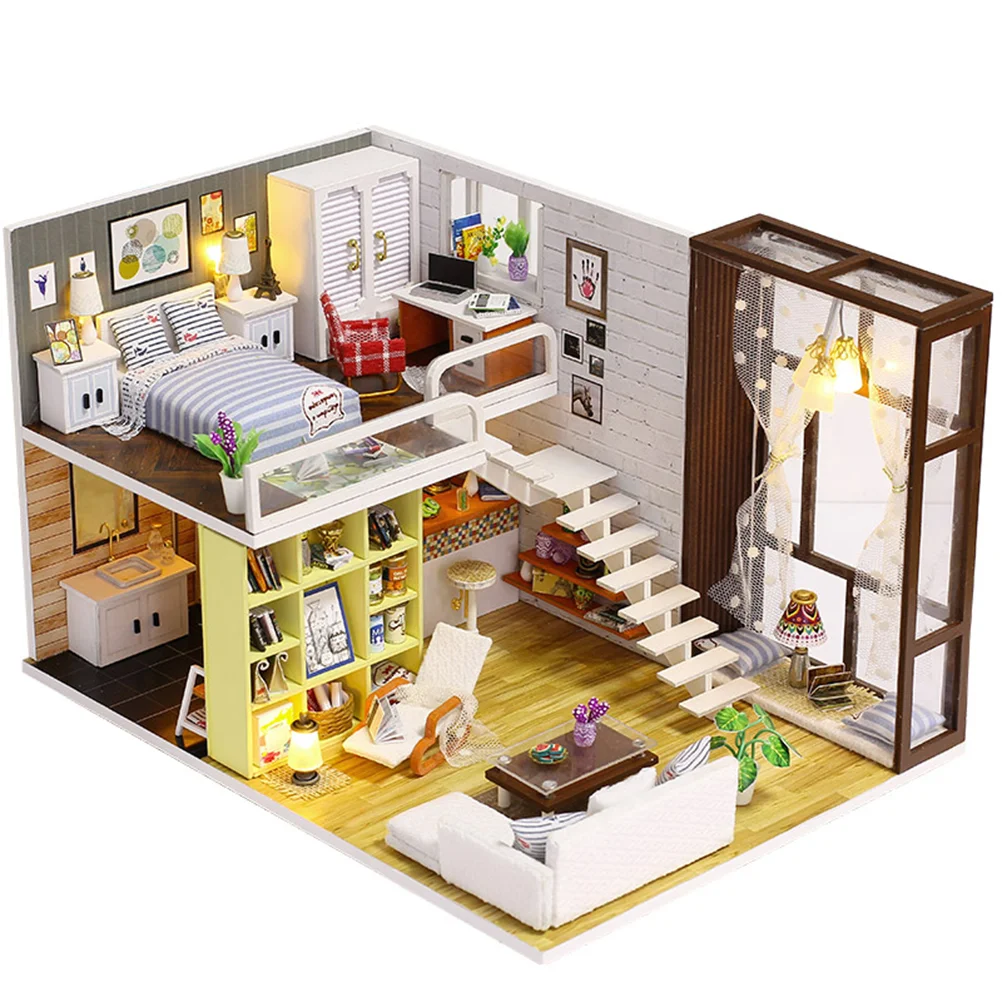 Miniature House Model Kit Handmade Assembly Wood Fabric Paper Parts Educational Toy Improve Patience Gift Kids
Miniature House Model Kit Handmade Assembly Wood Fabric Paper Parts Educational Toy Improve Patience Gift Kids