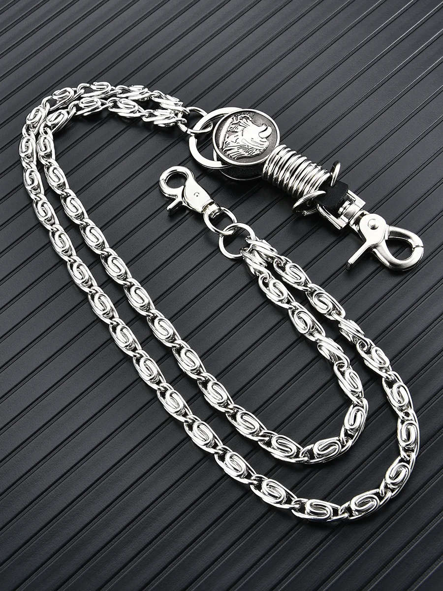 Punk Metal Accessories Waist Chain Men's Hip Hop Versatile Pants Lanyard Denim Decoration Double Thick Pant Chain
Punk Metal Accessories Waist Chain Men's Hip Hop Versatile Pants Lanyard Denim Decoration Double Thick Pant Chain
