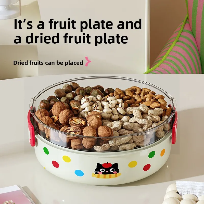 Living room snack nut storage box creative dry fruit tray Dopamine double-layered fruit tray
Living room snack nut storage box creative dry fruit tray Dopamine double-layered fruit tray