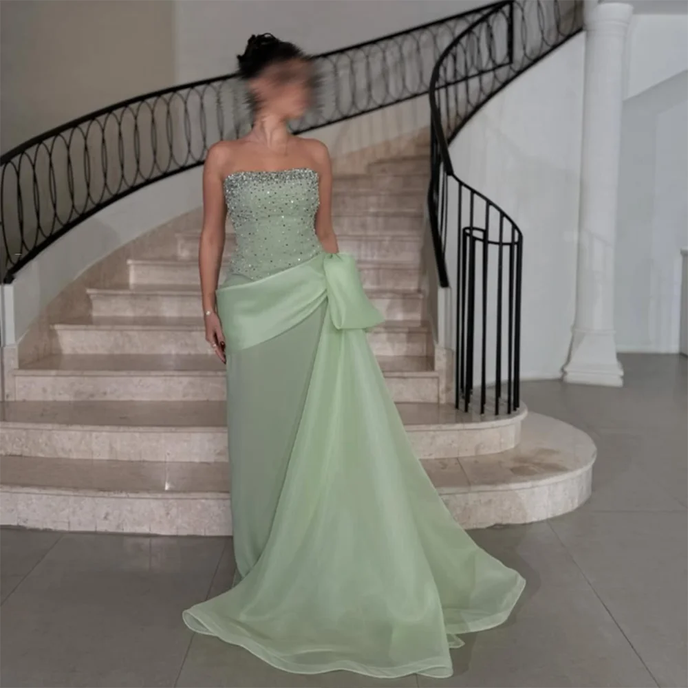 Customized Strapless exquisite Evening Dresses Sequined Beading Backless Pleat Sweep Train Formal Prom Gown Modern Chiffon Dress
Customized Strapless exquisite Evening Dresses Sequined Beading Backless Pleat Sweep Train Formal Prom Gown Modern Chiffon Dress