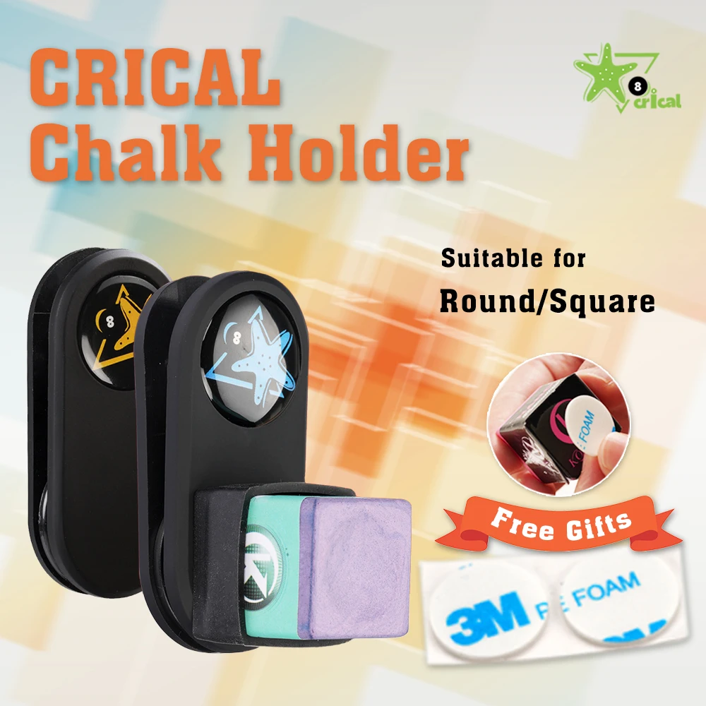 CRICAL-Magnetic Round and Square Chalk Holder for Snooker, Chalk Case, Belt Clip Support, Pool Accessories
CRICAL-Magnetic Round and Square Chalk Holder for Snooker, Chalk Case, Belt Clip Support, Pool Accessories