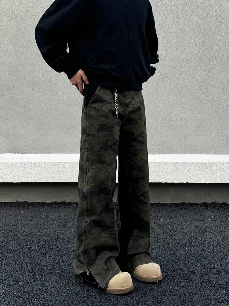 Мужские джинсы-клеш в стиле американского ретро, камуфляжные, прямые, свободные, рабочие, с боковой молнией
Мужские джинсы-клеш в стиле американского ретро, камуфляжные, прямые, свободные, рабочие, с боковой молнией