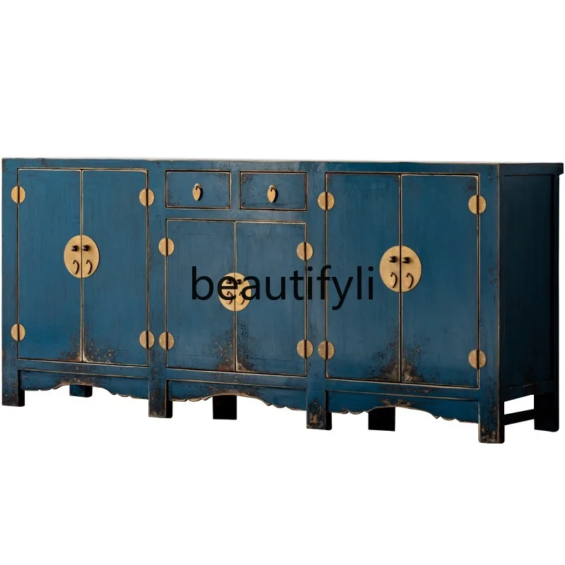 Quaint paint new Chinese style living room dining side cabinet solid wood simple, kitchen cabinet locker
Quaint paint new Chinese style living room dining side cabinet solid wood simple, kitchen cabinet locker