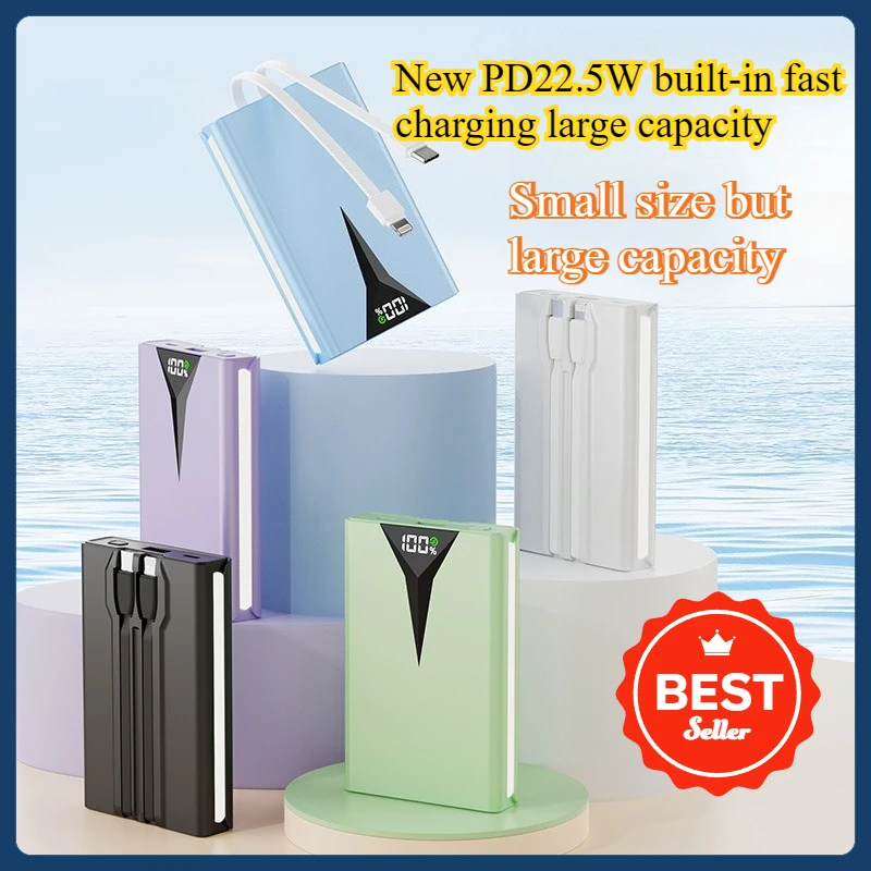 New 10000mAh Power Bank with PD 22.5W Built-in Fast Charging Large Capacity Portable Power Supply
New 10000mAh Power Bank with PD 22.5W Built-in Fast Charging Large Capacity Portable Power Supply