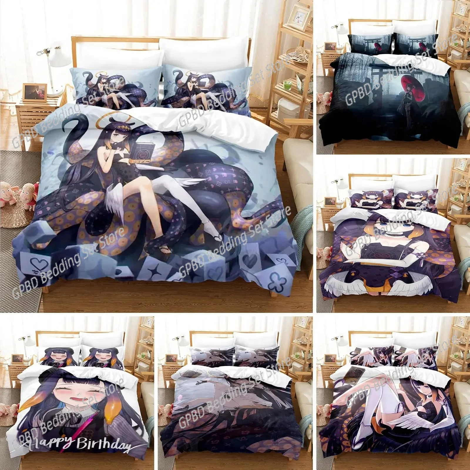 3D Printed Ninomae Inanis holoEN Duvet Cover Anime Bedding Set Double Twin Full Queen King Adult Kids Bedclothes Quilt Cover
3D Printed Ninomae Inanis holoEN Duvet Cover Anime Bedding Set Double Twin Full Queen King Adult Kids Bedclothes Quilt Cover