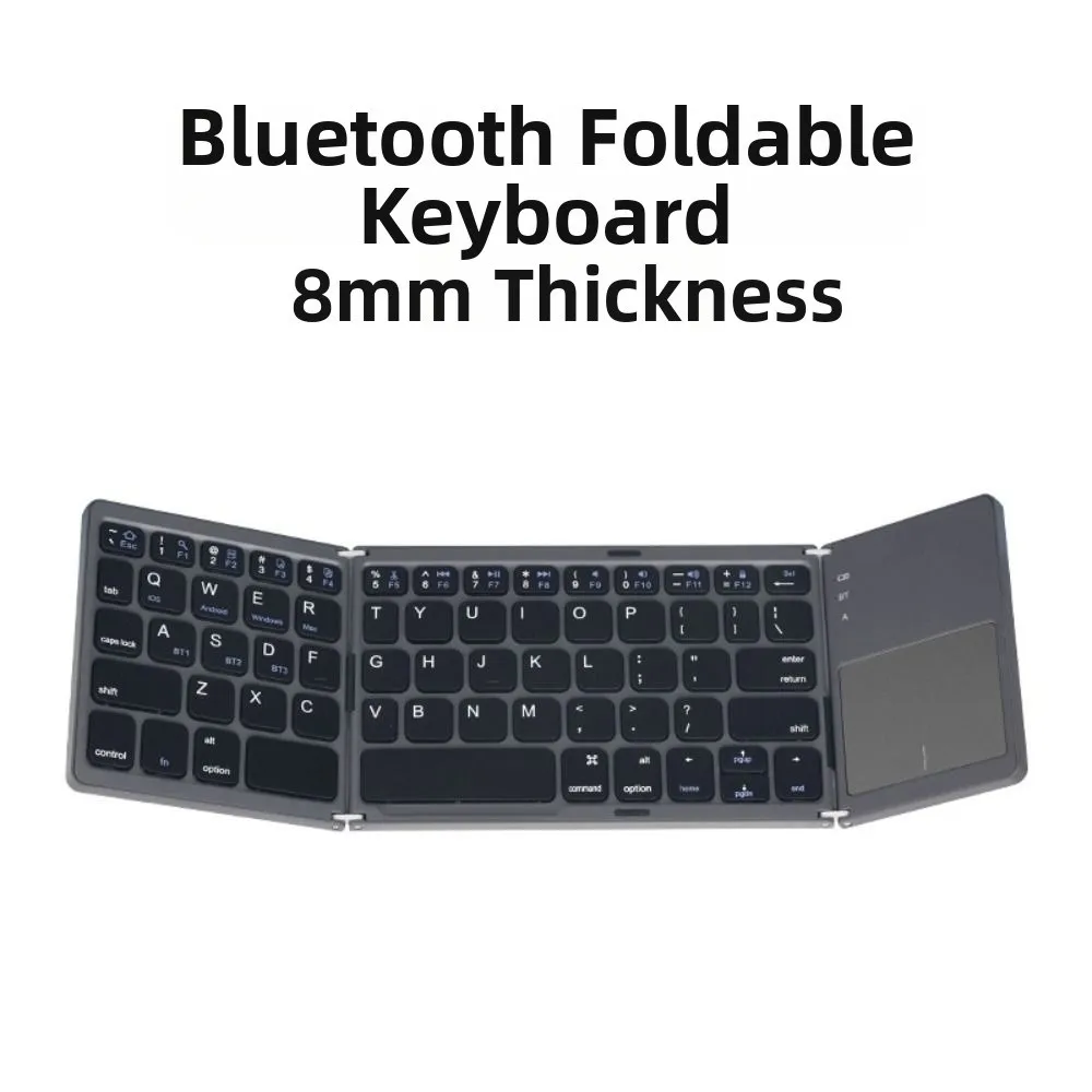 Slient Foldable Wireless Keyboard Portable Multi-Function Bluetooth Keyboard Compact Universal Rechargeable Keyboard Mobile Use