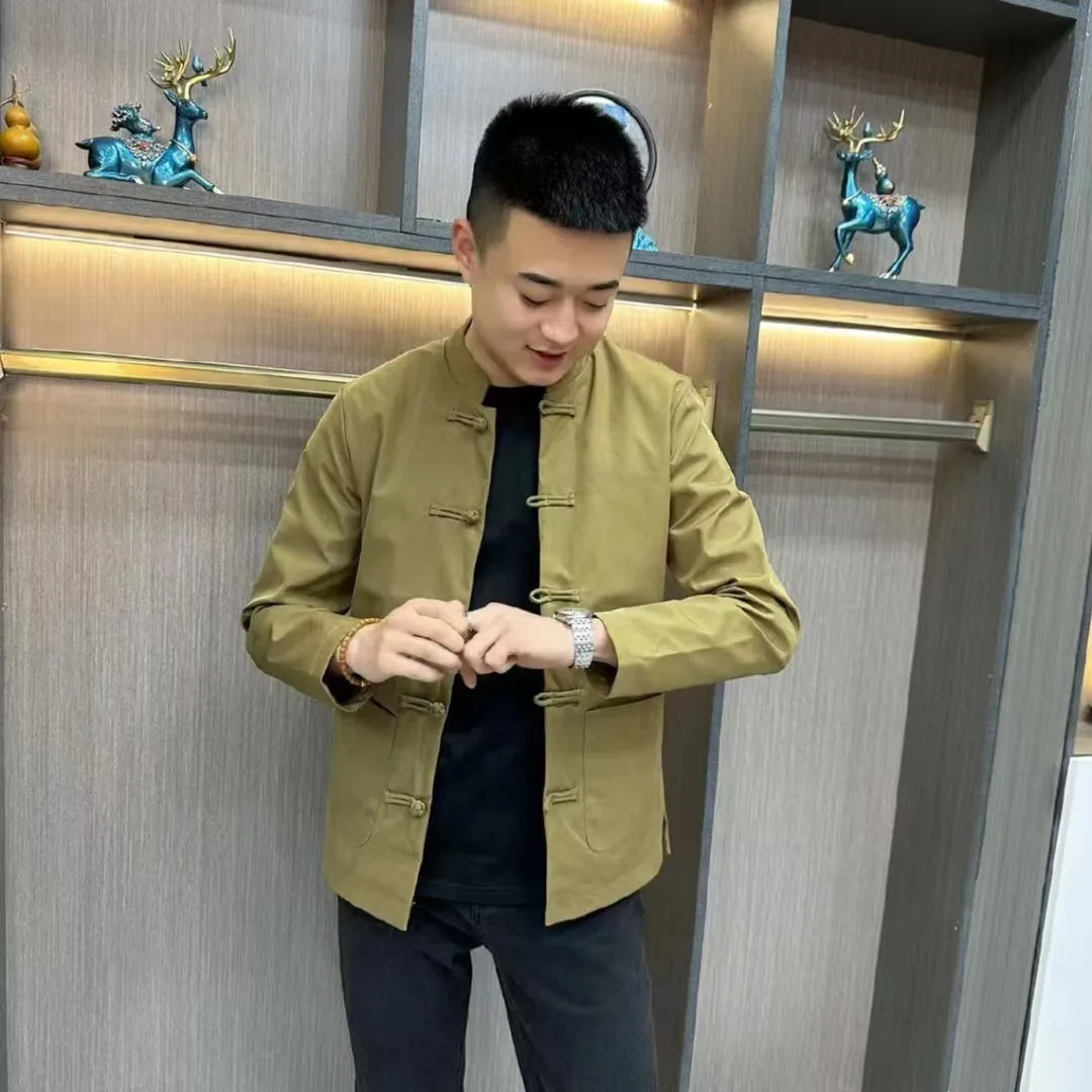 Autumn 2025 New Sle Men's Casual Long Sve Jaet Tang Costume Button up Stand Collar Chinese Sle Top Loose Fit Youth
Autumn 2025 New Sle Men's Casual Long Sve Jaet Tang Costume Button up Stand Collar Chinese Sle Top Loose Fit Youth