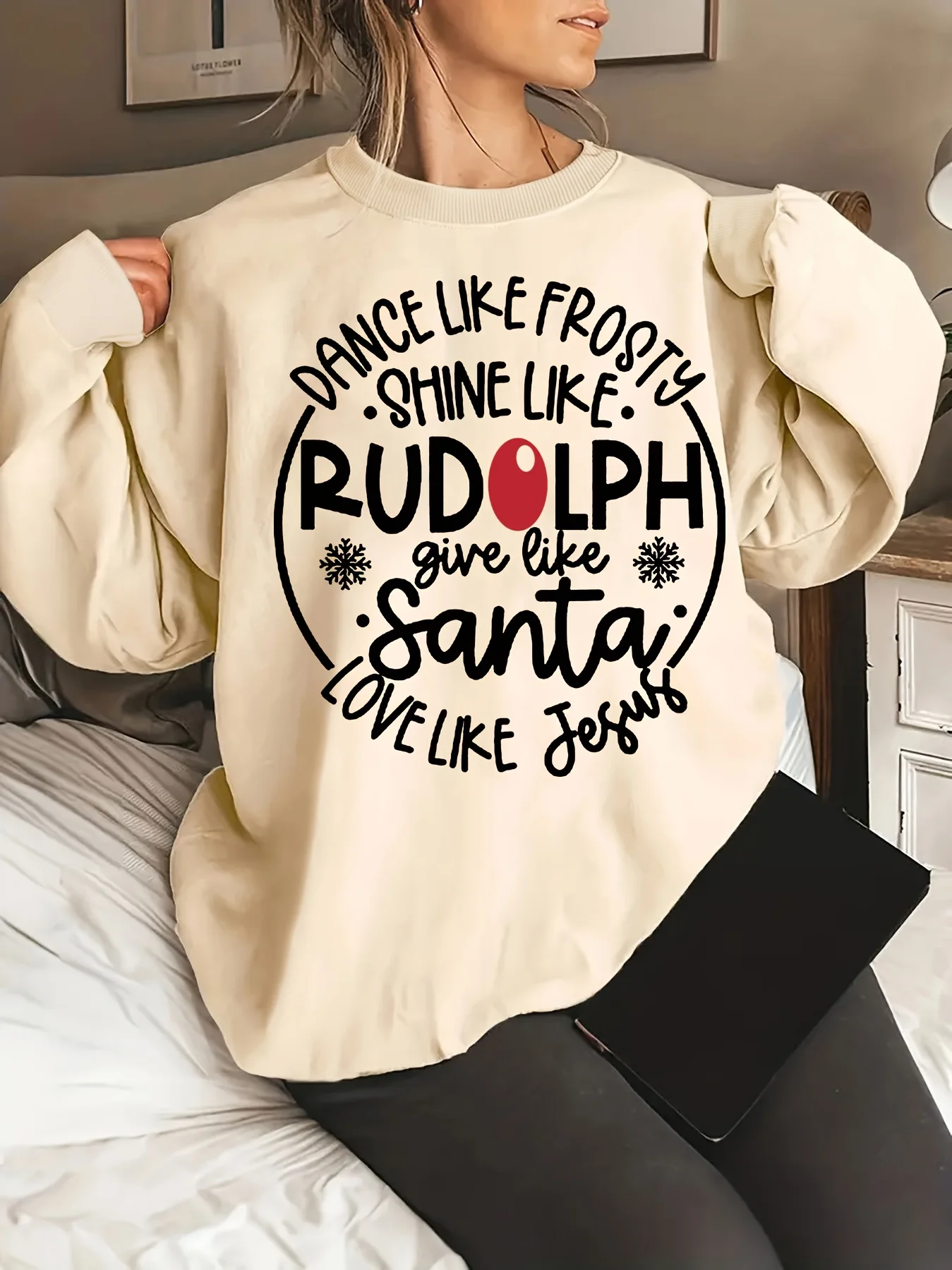 Christmas Hoodie for Women Plus Snow and Slogan Print Long Sleeve Round with Elastic Pullover Hoodie Autumn/winter Casual Top
Christmas Hoodie for Women Plus Snow and Slogan Print Long Sleeve Round with Elastic Pullover Hoodie Autumn/winter Casual Top