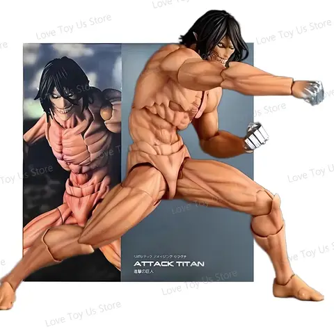 Kaiyodo Armored Titan Figure – Revoltech Amazing Yamaguchi Attack on Titan – Movable Anime Action Figure Toy