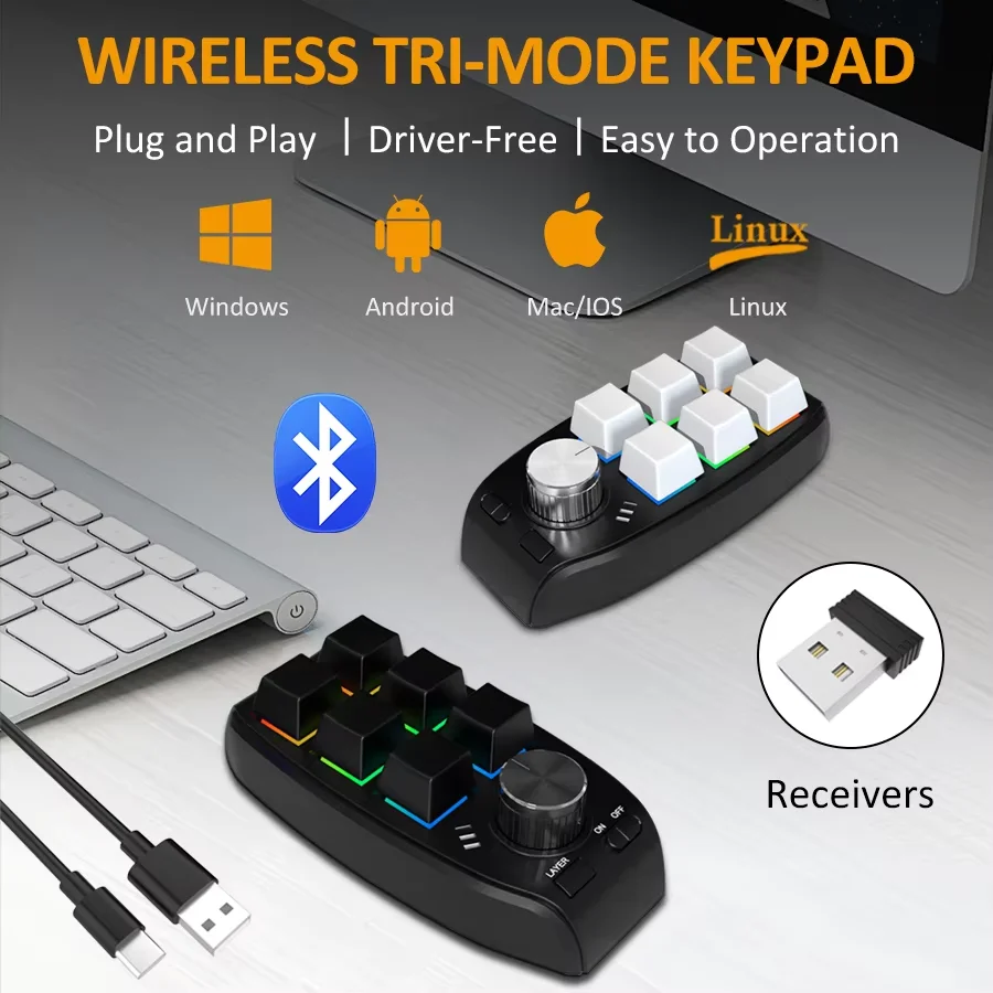 6 клавиш, 1 ручка, макромеханическая клавиатура, USB Mini RGB игровая пользовательская ручка программирования, портативный пользовательский переключатель с 6 клавишами для Photoshop
6 клавиш, 1 ручка, макромеханическая клавиатура, USB Mini RGB игровая пользовательская ручка программирования, портативный пользовательский переключатель с 6 клавишами для Photoshop