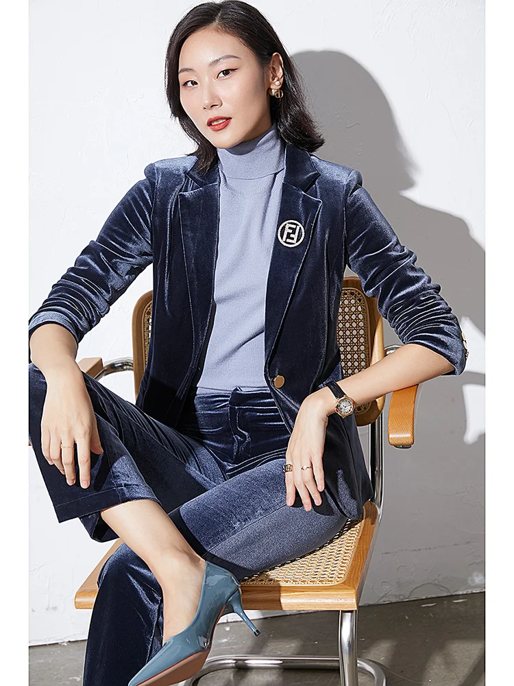 Annibycn Velvet Business Suit Set for Women Commute Workwear Elegant High End Fashion New Arrival Spring Autumn
Annibycn Velvet Business Suit Set for Women Commute Workwear Elegant High End Fashion New Arrival Spring Autumn