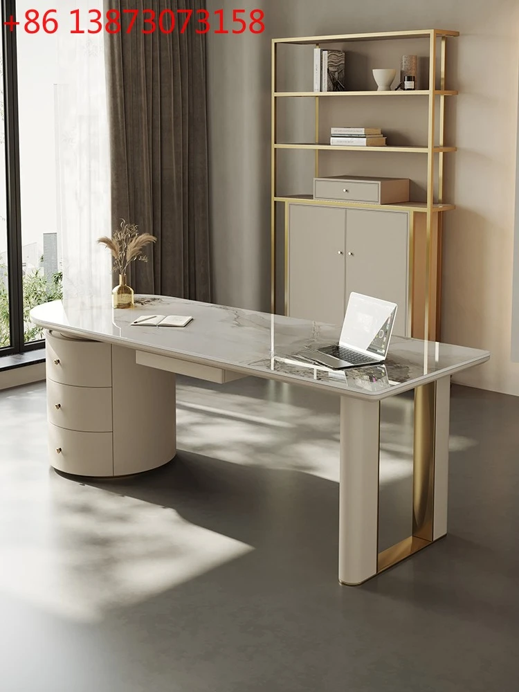-*Modern simple light luxury rock slab Italian computer desk high-end writing desk
-*Modern simple light luxury rock slab Italian computer desk high-end writing desk