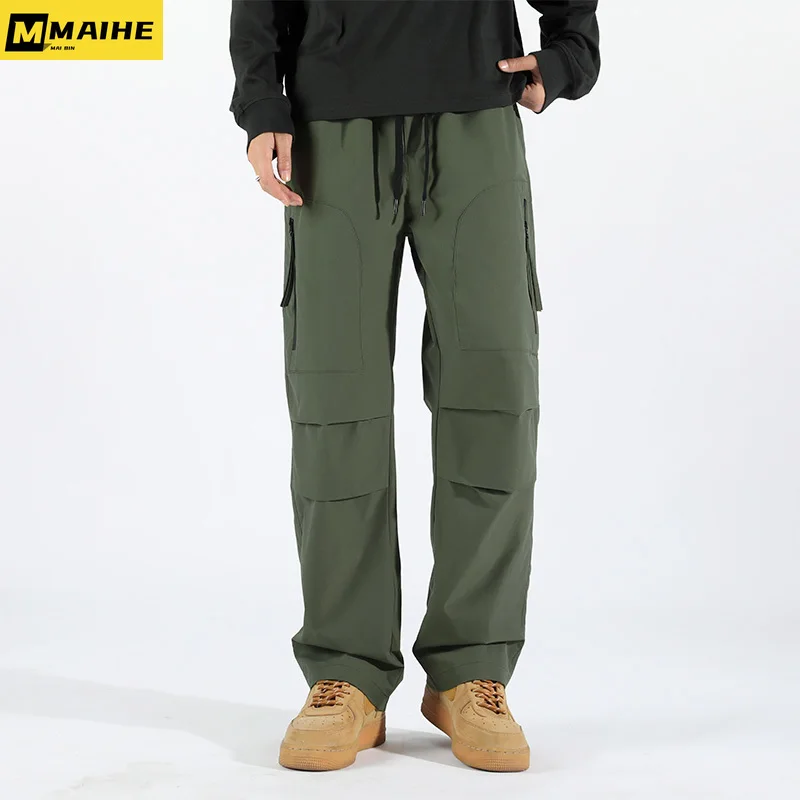 Spring New Cargo Pants Men's Street Clothing Hip-hop Thin Multi-pocket Wide Leg Pants Casual Outdoor Sports Men's Hunting Pants
Spring New Cargo Pants Men's Street Clothing Hip-hop Thin Multi-pocket Wide Leg Pants Casual Outdoor Sports Men's Hunting Pants