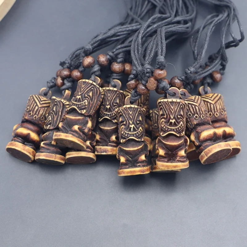 Hot Sale Popular Lucky Totem 10pc set Bone Men and Women Tree Finger Tiki Necklace Ethnic StyleTikiStatue Pendant Necklace
Hot Sale Popular Lucky Totem 10pc set Bone Men and Women Tree Finger Tiki Necklace Ethnic StyleTikiStatue Pendant Necklace