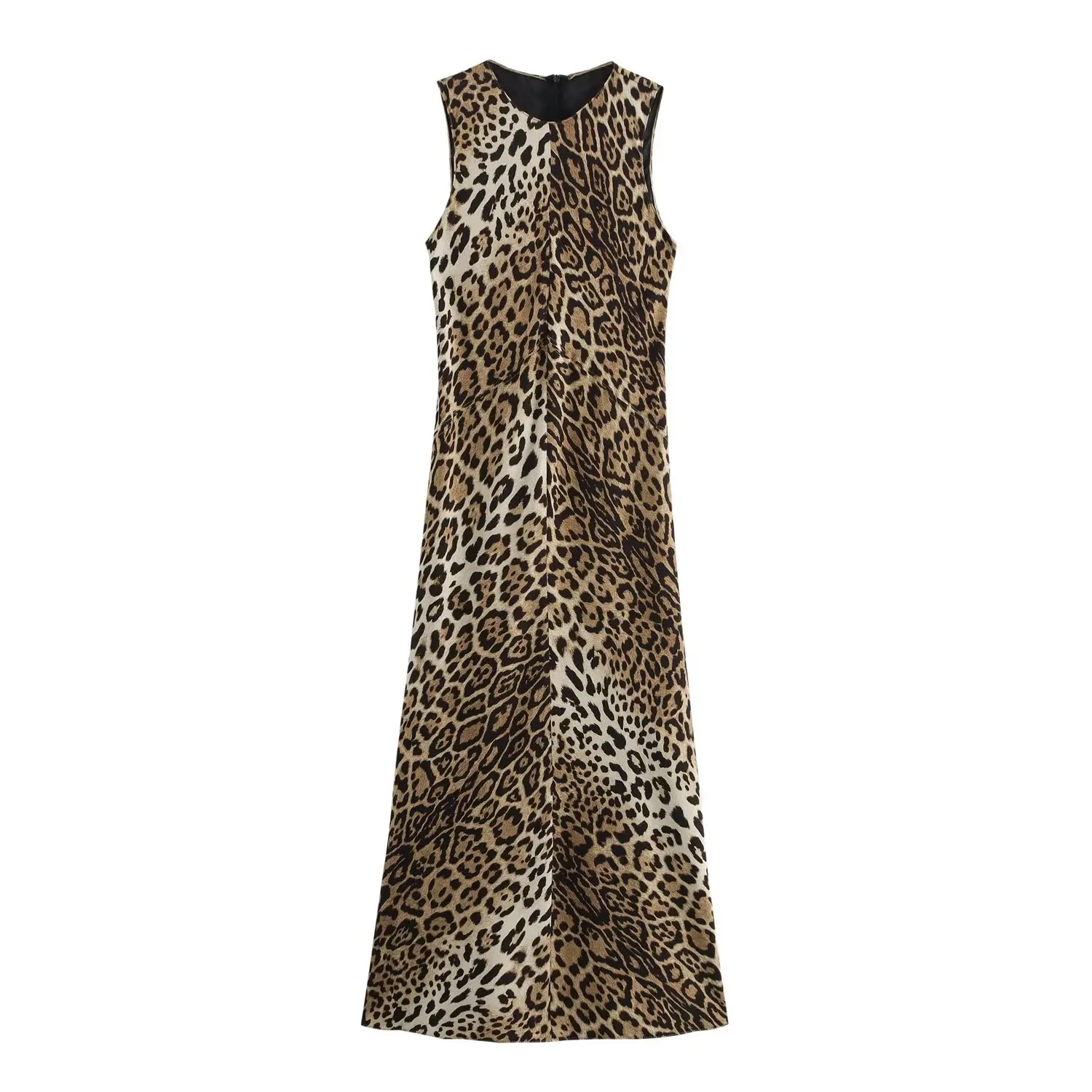 TRAFZA Elegant Woman Vintage Back Zipper Beach Dress Fashion Women Leopard Print O-Neck Sleeveless Sexy Slim Midi Dress Mujer
TRAFZA Elegant Woman Vintage Back Zipper Beach Dress Fashion Women Leopard Print O-Neck Sleeveless Sexy Slim Midi Dress Mujer