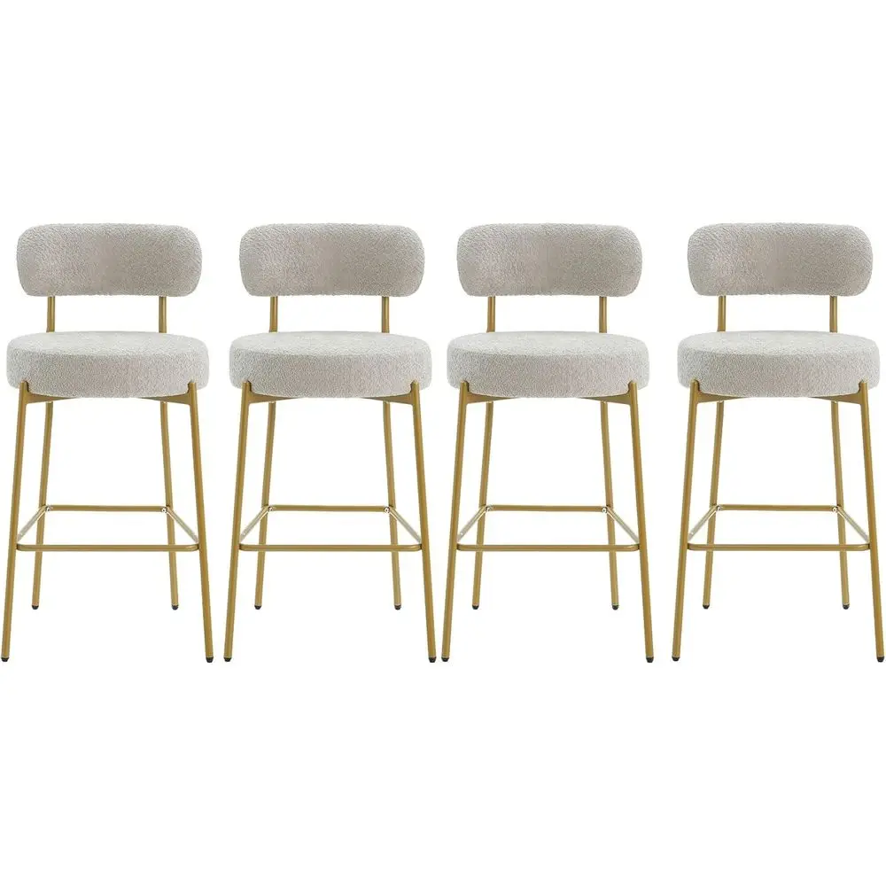 Set of 4 24 Counter Height Upholstered Bar Stools with Backs and Gold Legs for Kitchen Island or Bar
Set of 4 24 Counter Height Upholstered Bar Stools with Backs and Gold Legs for Kitchen Island or Bar