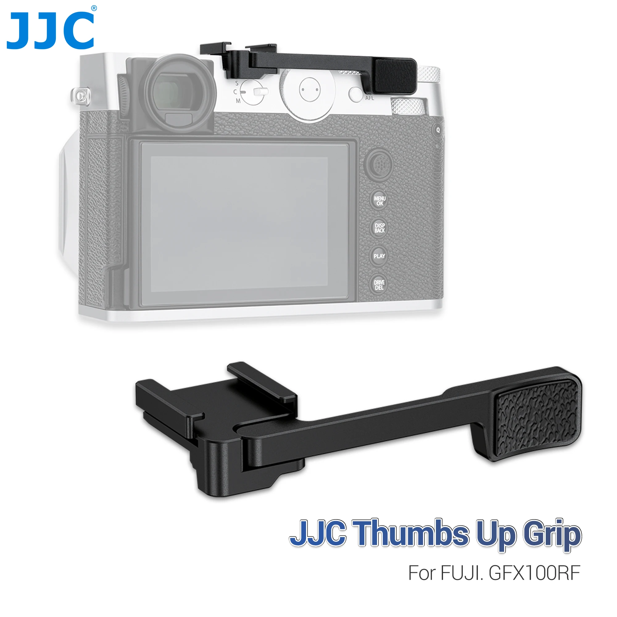 JJC Metal Thumb Up Grip for Fujifilm GFX100RF Cold Shoe Mount Attachment LED Light Microphone Fuji GFX100RF Thumb Rest Support
JJC Metal Thumb Up Grip for Fujifilm GFX100RF Cold Shoe Mount Attachment LED Light Microphone Fuji GFX100RF Thumb Rest Support