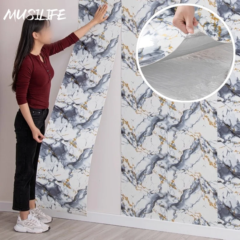 Peel and Stick Imitation Marble Wallpaper Waterproof Oil-proof for Kitchen Living Room Bedroom Home Decoration Wall Renovation
Peel and Stick Imitation Marble Wallpaper Waterproof Oil-proof for Kitchen Living Room Bedroom Home Decoration Wall Renovation