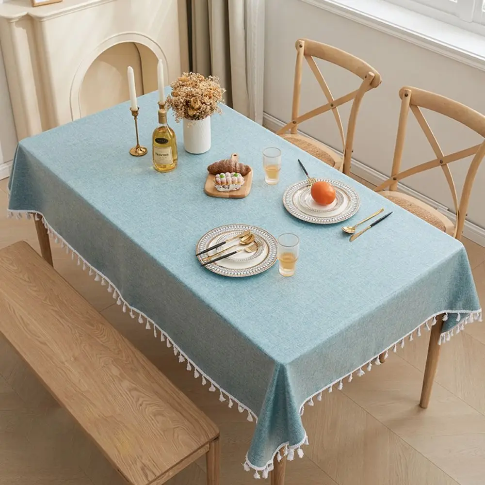 Rectangular Rural Style Textured Tablecloth Oil-proof Cotton and Linen Table Cover Waterproof with Tassel Table Decoration
Rectangular Rural Style Textured Tablecloth Oil-proof Cotton and Linen Table Cover Waterproof with Tassel Table Decoration