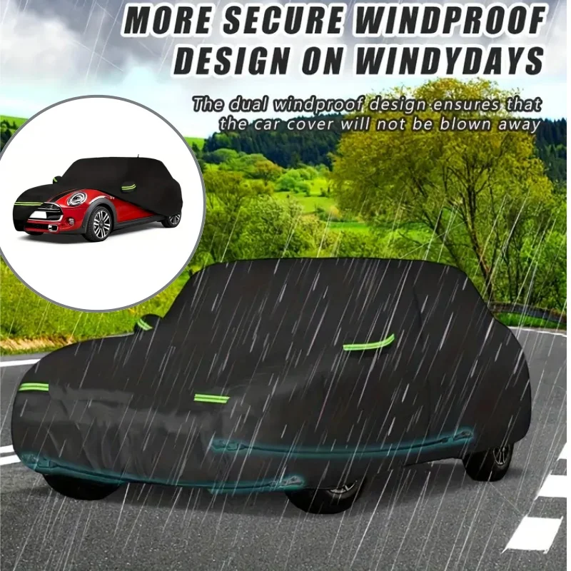 Прочный многослойный автомобильный чехол со светоотражающими полосками для BMW MINI, пылезащитный защитный чехол для автомобиля от солнца, дождя и снега
Прочный многослойный автомобильный чехол со светоотражающими полосками для BMW MINI, пылезащитный защитный чехол для автомобиля от солнца, дождя и снега