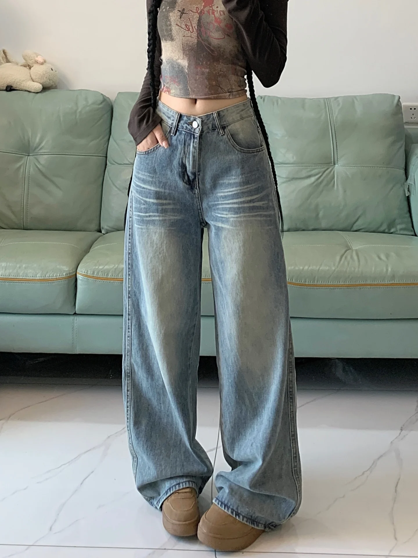 plus Size American Style Wide Leg Jeans Women's Spring Season Pear Shape Low Waist Slim Straight Loose Fit Denim Pants
plus Size American Style Wide Leg Jeans Women's Spring Season Pear Shape Low Waist Slim Straight Loose Fit Denim Pants