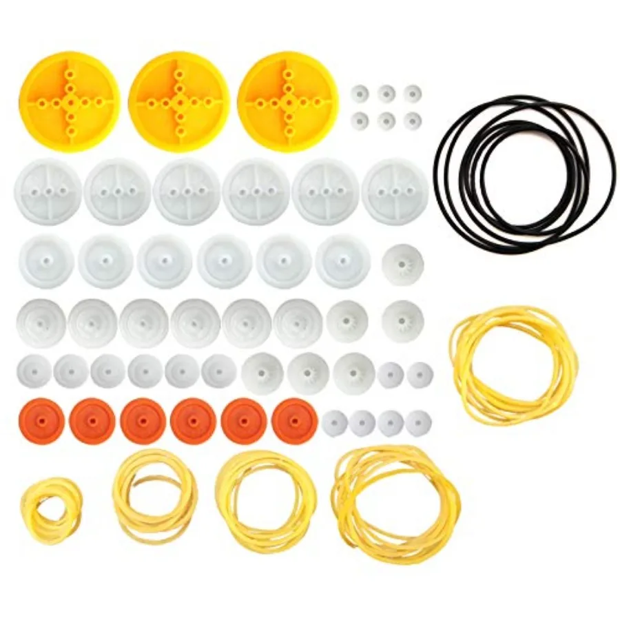 2mm Hole Plastic Belt Pulley Gears Combination Modulus Package Rubber Belts Band Plastic Model Accessories for DIY Robots Cars
2mm Hole Plastic Belt Pulley Gears Combination Modulus Package Rubber Belts Band Plastic Model Accessories for DIY Robots Cars