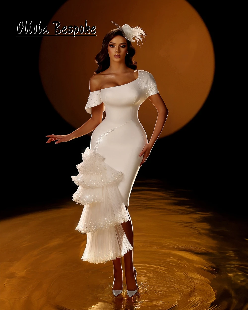 Enchanting One Shoulder Wedding Dresses For Brides 2025 Mermaid Bead Tulle Ruched Ruffles Engagement Reception Gowns Customized
Enchanting One Shoulder Wedding Dresses For Brides 2025 Mermaid Bead Tulle Ruched Ruffles Engagement Reception Gowns Customized