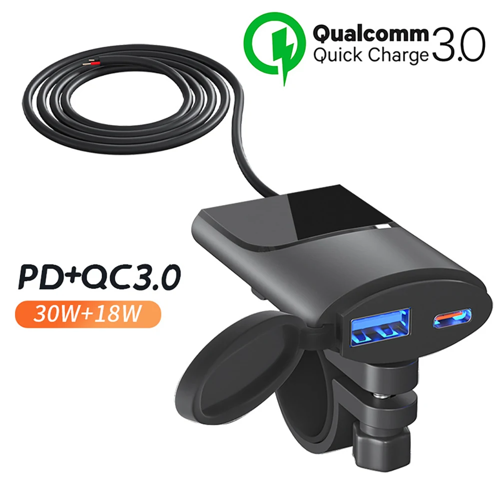 30w Fast Charging Motorcycle USB Chargers 3.0 Power Adapter Digital Bike Moto Motor Motorbike Accessories Electronics Universal
30w Fast Charging Motorcycle USB Chargers 3.0 Power Adapter Digital Bike Moto Motor Motorbike Accessories Electronics Universal