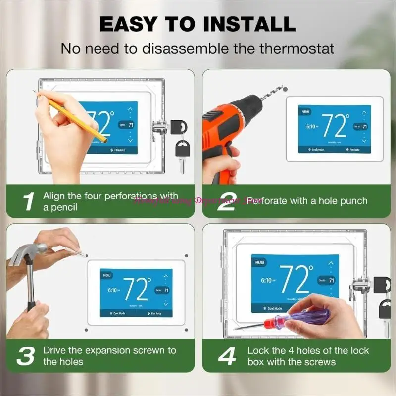 Защитный ящик для термостата с усиленными краями, универсальные для настенного монтажа, прозрачная крышка, в комплект входит 2
Защитный ящик для термостата с усиленными краями, универсальные для настенного монтажа, прозрачная крышка, в комплект входит 2