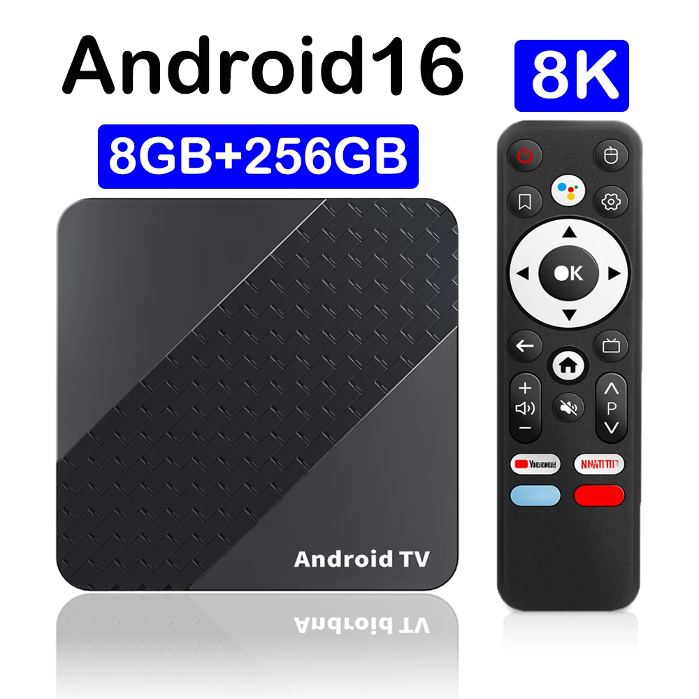 YOZHIXU 2026 Android 16 X10 Smart TV Box RK3518 Voice Remote Google Assistant Dual Wifi 5G BT6.0 Wifi6 AV1 Netflix Media Player
YOZHIXU 2026 Android 16 X10 Smart TV Box RK3518 Voice Remote Google Assistant Dual Wifi 5G BT6.0 Wifi6 AV1 Netflix Media Player