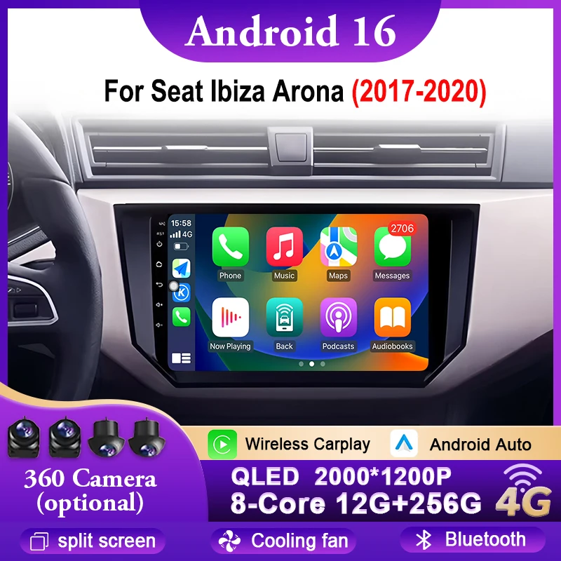 Carplay For Seat Ibiza Arona 2017-2020 Android Auto Car Radio Head Unit Video Player Multimedia GPS Navigation WIFI QLED WIFI BT
Carplay For Seat Ibiza Arona 2017-2020 Android Auto Car Radio Head Unit Video Player Multimedia GPS Navigation WIFI QLED WIFI BT