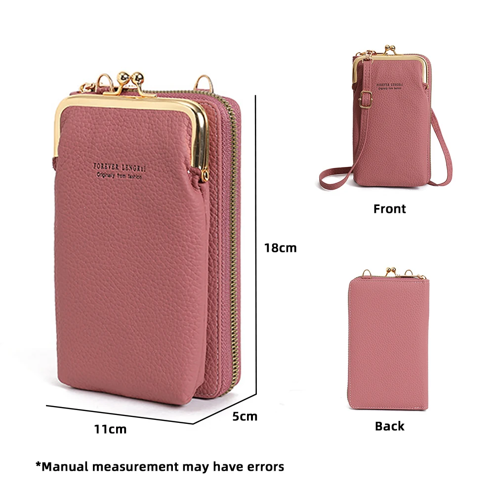 Vertical ladies' fashionable lychee print mobile phone bag and wallet, versatile single-shoulder Korean-style women's bag
Vertical ladies' fashionable lychee print mobile phone bag and wallet, versatile single-shoulder Korean-style women's bag