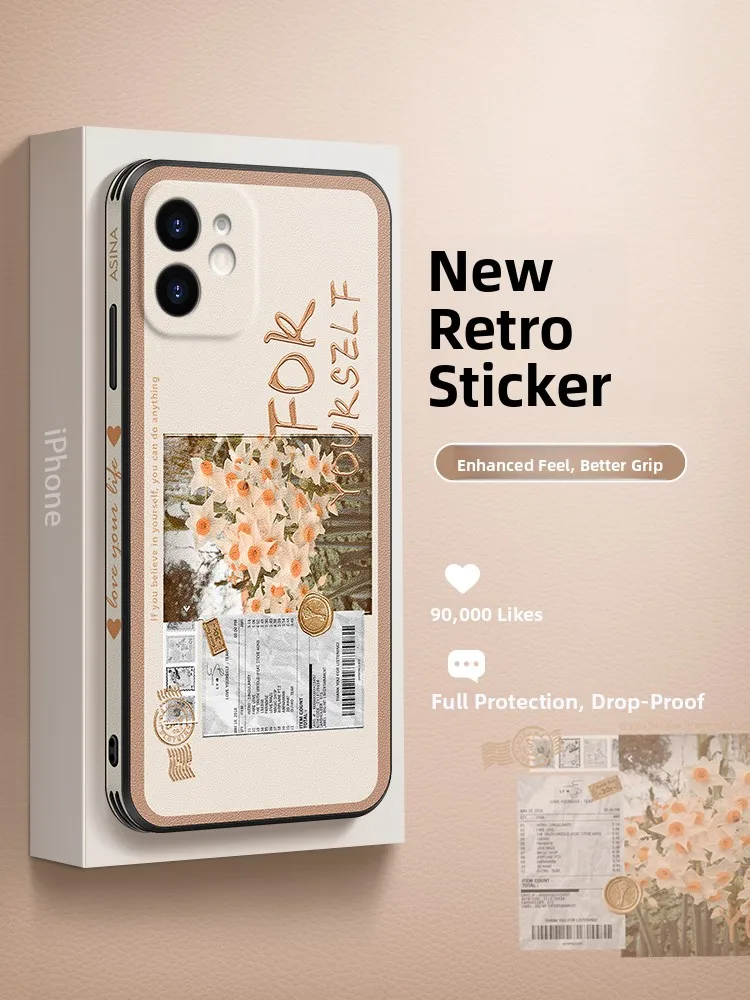 Retro Design Ultra-Thin Leather iPhone 12 pro Max Case Full Lens Coverage Anti-Fall Creative High-End Style for Women
Retro Design Ultra-Thin Leather iPhone 12 pro Max Case Full Lens Coverage Anti-Fall Creative High-End Style for Women