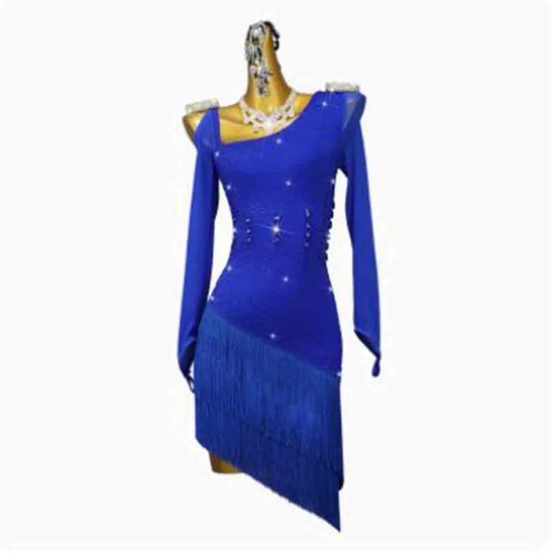 Latin Dance Dress Women's Irregular Diamond Tassel Dress Adult Customized Professional Stage Dance Performance Competition Dress
Latin Dance Dress Women's Irregular Diamond Tassel Dress Adult Customized Professional Stage Dance Performance Competition Dress