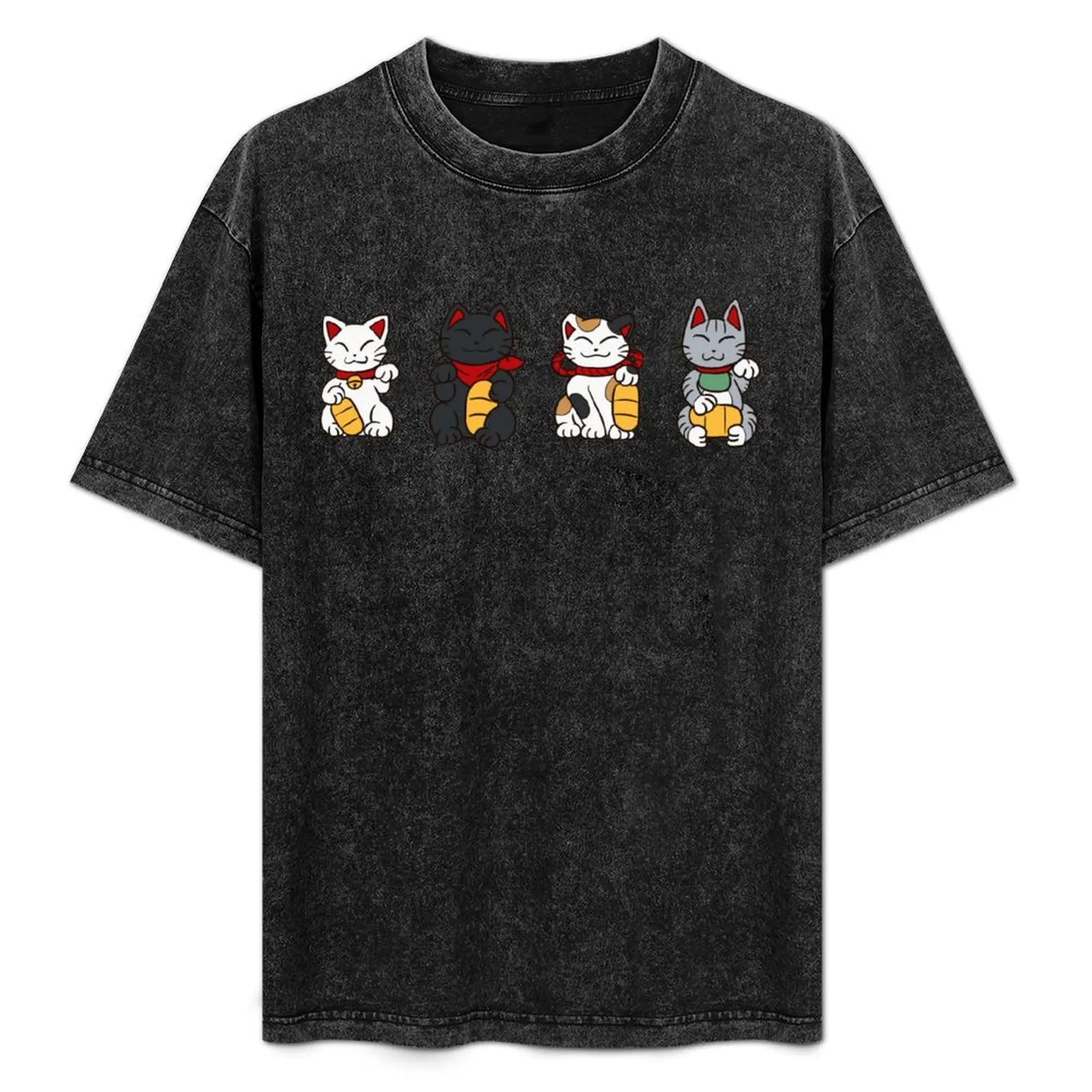 Lucky Cats T-Shirt Simple Casual Short Sleeve Cotton T-Shirt
Lucky Cats T-Shirt Simple Casual Short Sleeve Cotton T-Shirt