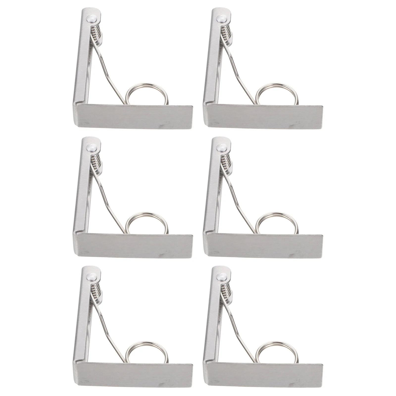 6pcs Tablecloth Clips Set Stainless Steel Camping Accessories Elastic Firmly Fasten Great Gift Kitchen Bar
6pcs Tablecloth Clips Set Stainless Steel Camping Accessories Elastic Firmly Fasten Great Gift Kitchen Bar