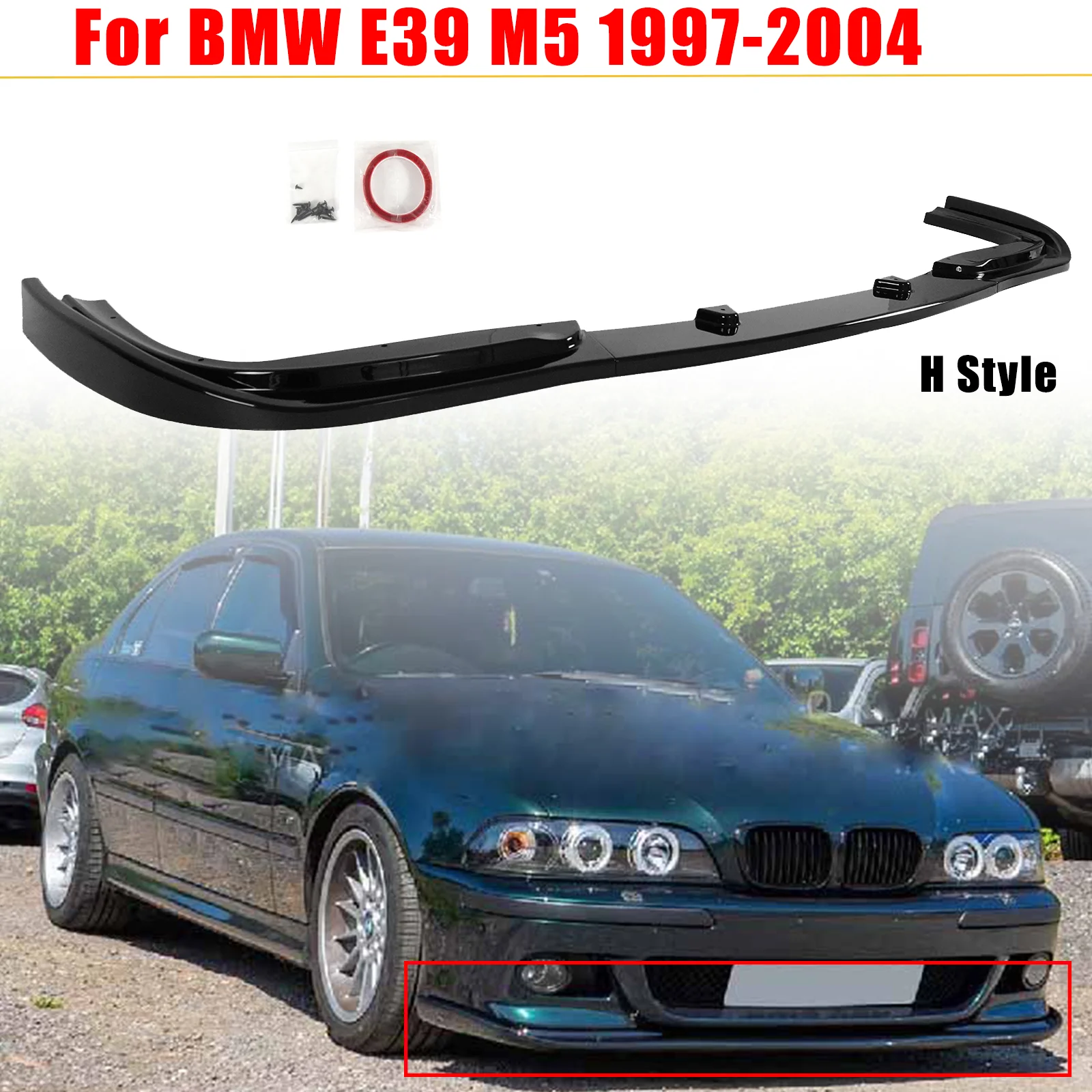 For BMW E39 M5 1997 1998 1999 2000-2004 Front Bumper Lip H Style Car Accessories Body Kit Spoiler Splitter Glossy Black 3PCS
For BMW E39 M5 1997 1998 1999 2000-2004 Front Bumper Lip H Style Car Accessories Body Kit Spoiler Splitter Glossy Black 3PCS