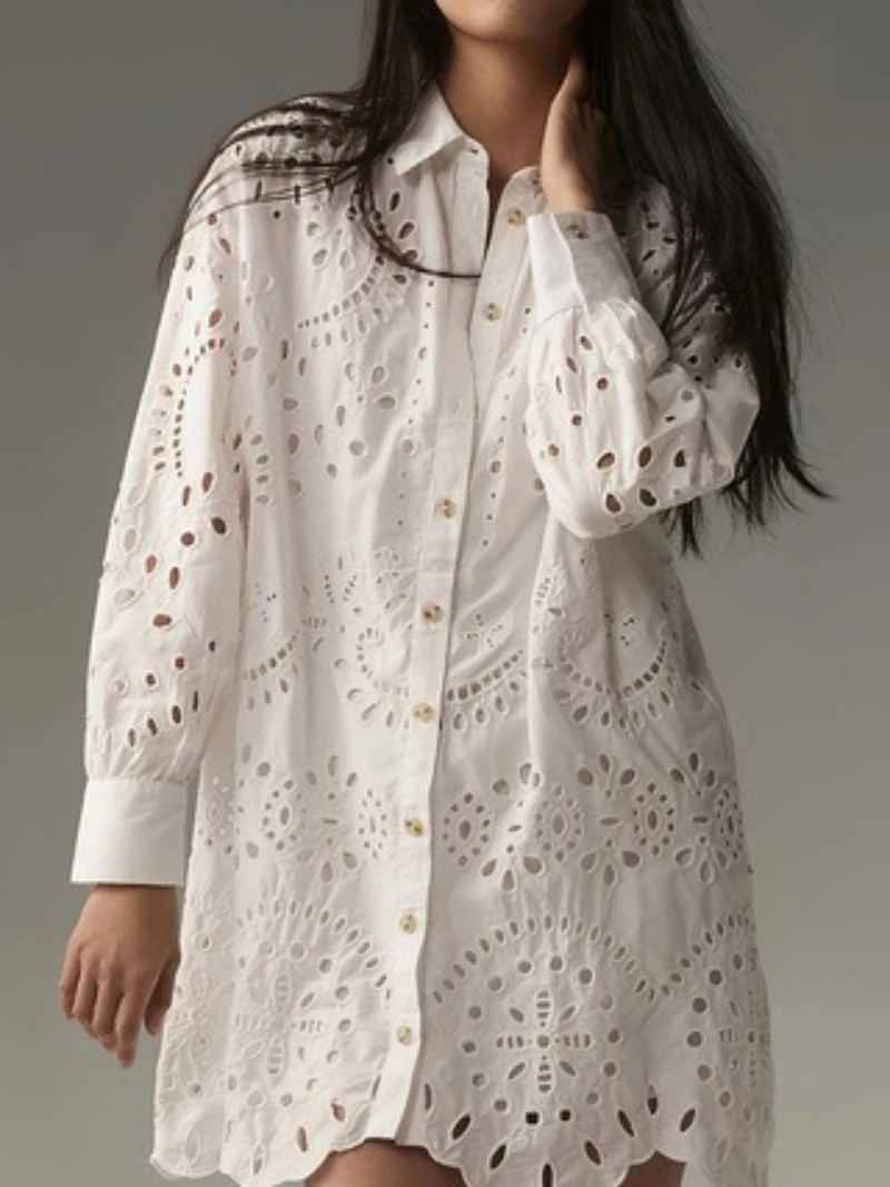 Autumn Long Sleeve Ladies Tops Boho Beach Lace Blouses Shirts Women Vintage Loose Cotton Embroiedry Hollow Out Casual Blouse
Autumn Long Sleeve Ladies Tops Boho Beach Lace Blouses Shirts Women Vintage Loose Cotton Embroiedry Hollow Out Casual Blouse